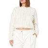 The Drop Waylon Cropped Cable Knit Jumper, Whisper White, XXL