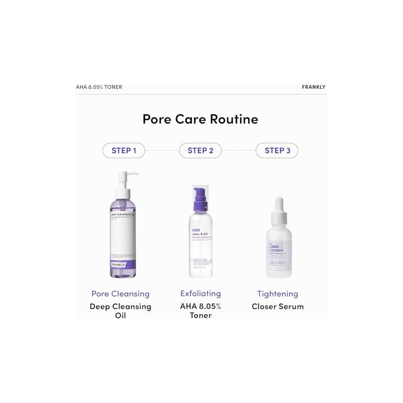 FRANKLY AHA 8.05% Pore-Refining Exfoliator Toner | Glycolic Acid &