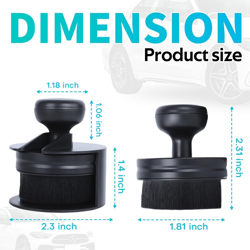 IPELY Tire Shine Brush, Tire Dressing Brush with Storage Base,