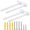 Glarks 4 Pack 12 Inch White Shelf Brackets, Industrial Floating