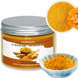 Premium Turmeric Seasoning Powder in Jar - 100g/3.5oz | Curcumin Content, Gluten-Free | Hand-Picked & Sun-Dried Stone-Ground Curcuma Root | Cooking, Golden Milk