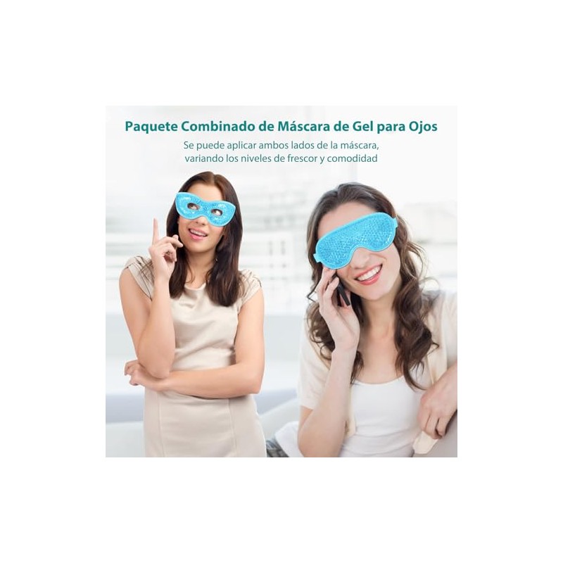 2 Antifaces de Gel para Ojos Frío y Caliente para