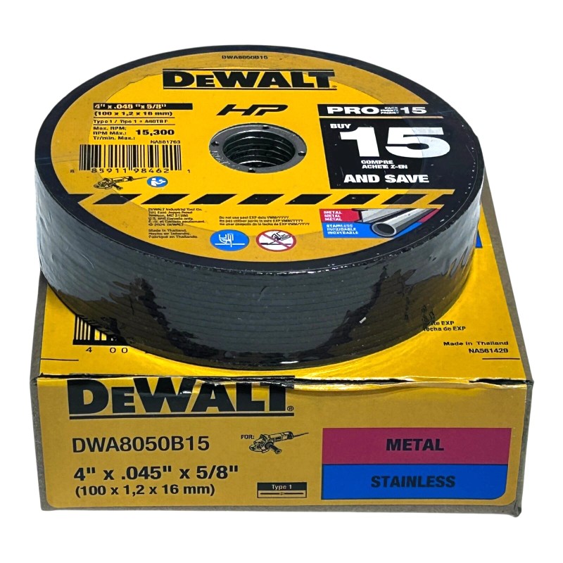Dewalt 4" x 0.45 x 5/8" Metal and Stainless Abrasive