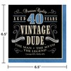 Creative Converting 664067 16 Count Vintage Dude 40th Birthday Lunch