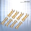 Suzoye 100 Pieces U Shape Copper Ring Terminals Crimp Wire