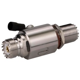UHF Lightning Arrestor PL-259 Lightning Surge Protector PL259 Female to SO239 Female Bulkhead for CB Ham Base Antennas RFetomax (UHF arrestor female to female)
