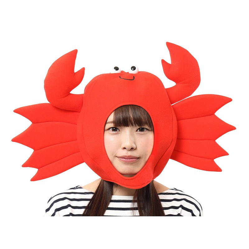 Party City Kaburimon Variety Goods Crab Headpiece Unisex Red