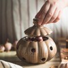 Ceramic Garlic Keeper with Lid and Holes Garlic Saver and
