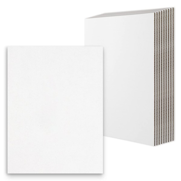 Golden State Art, 10 Pack 9x12 One-side White Corrugated Cardboard