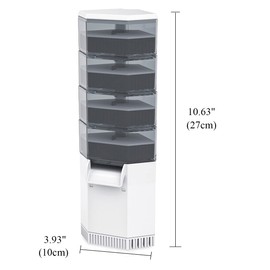 XEOGUIYA Turtle Fish Tank Filter, Low Level Waterfall Filter for Aquariums Fish Tank Turtle,4 Layers Turtle Filter