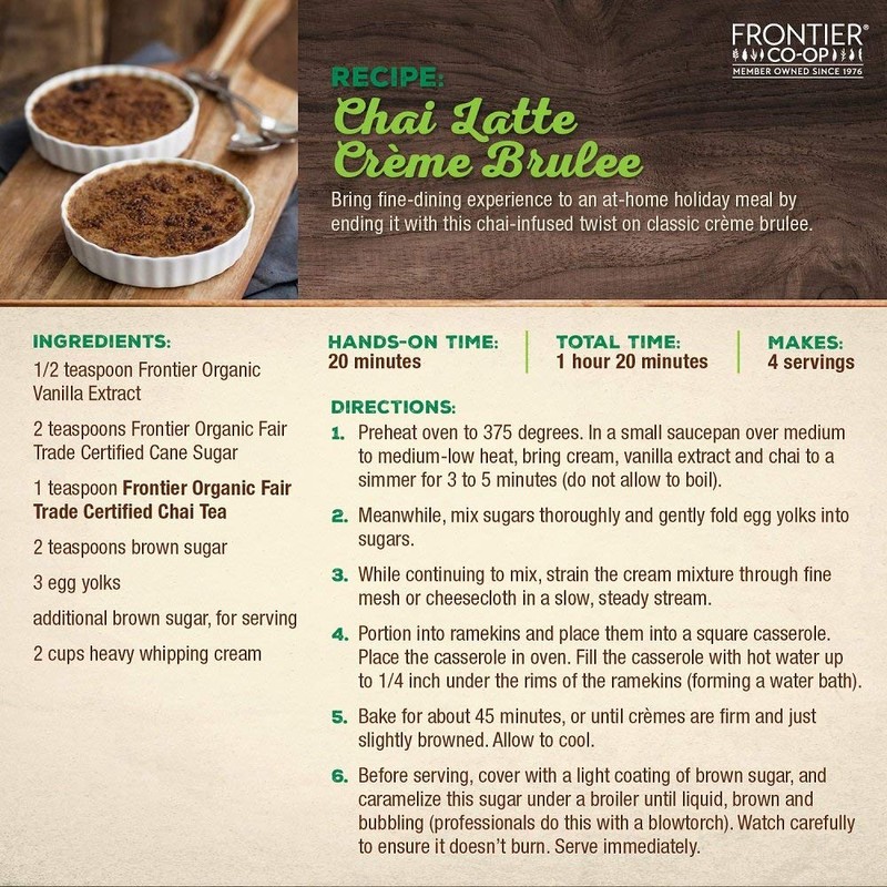 Frontier Co-op Chai Tea, Certified Organic, Fair Trade, Kosher, Non