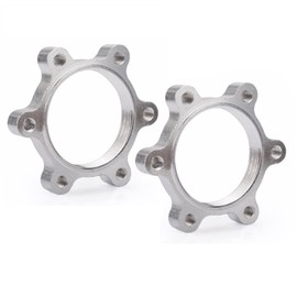 WIROJ 2 Pcs Bicycle Bike Freewheel Threaded Hubs Disk Disc Aluminium Alloy Brake Rotor 44mm 48mm Flange Adapter (48mm)