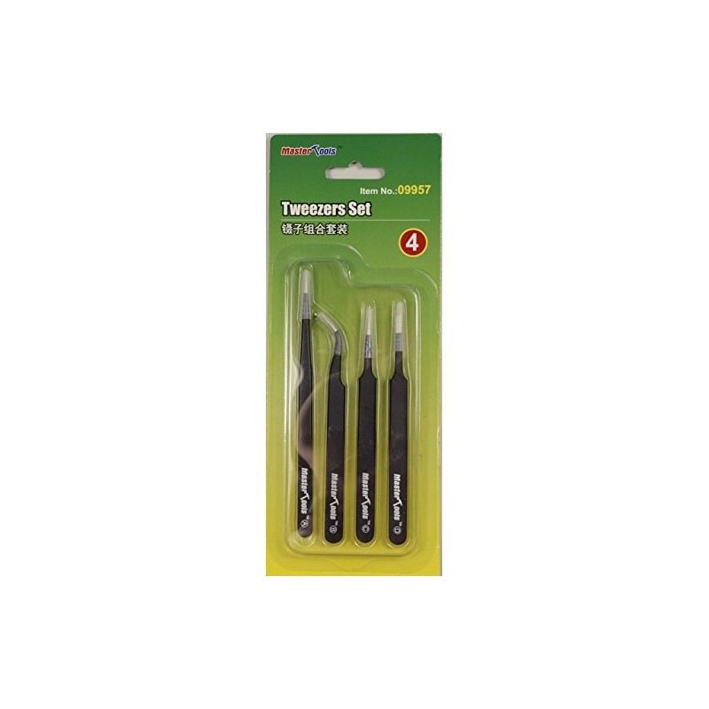 WWS Trumpeter Tools - Set of 4 Precision Tweezers WWST11