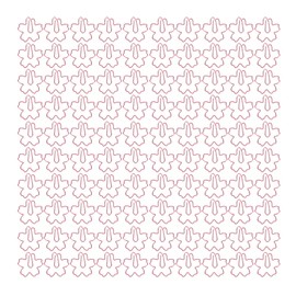 100pcs Sakura Shape Paper Clips Increased Slip Resistance Plating Process Rust Prevention Metallic Paper Clips for Office