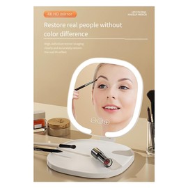 Pinafresa LED-Make-up-Spiegel mit Licht, 1 x / 3-fache Vergrößerung, zusammenklappbar und tragbar, für Frauen