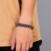 Klapgo Wave Engraved Chain Men's Stainless Steel Bracelet Black