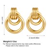 YUJIE Geometric Link Earrings 18K Small Geometric Drop Dangle Earrings