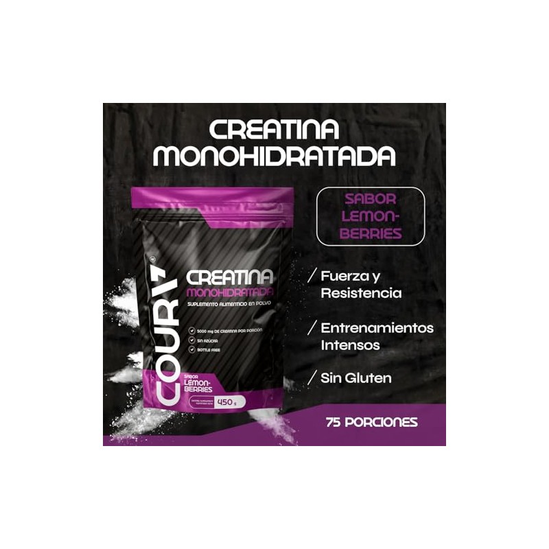 COURA Creatina Monohidratada en Polvo + Omega 3 - Kit