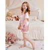 Arshiner Girls Pajamas Silk Satin Pajama Set 2 Piece Button