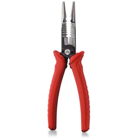 NEIKO 02038A Herramienta de servicio de cables 6 en 1 | 8-1/2 pulgadas de longitud | Pinza, crimpadora, pelador, cortador, extractor, alicates de elec