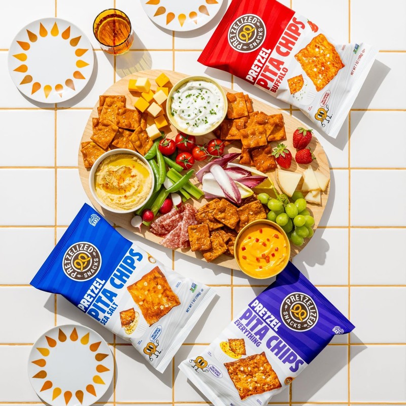 PRETZELIZED Snacks PRETZELIZED Pretzel Pita Chips, Everything Flavored, 7oz Bag