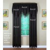 Today's Curtain Emelia Original Voile Ascot 25", Black, 40" W