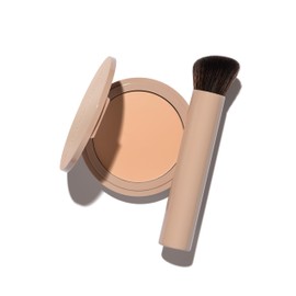 No Makeup Makeup Long-Lasting Lightweight Foundation & Brush Duo | Cruelty-Free, Fragrance-Free, Buildable, Transfer-Proof Makeup (Fair)