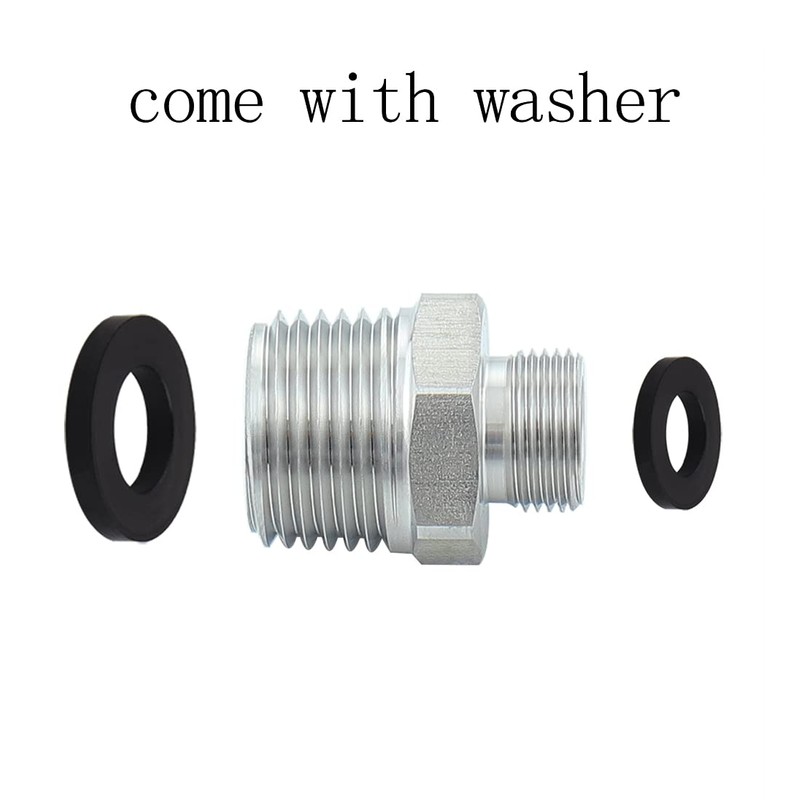 Hsmhose Rv Faucet Adapter,Stainless Steel 1/2" NPT to 3/8" Compression