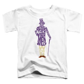 Willy Wonka and The Chocolate Factory Word Silhouette Kids T Shirt (3) for Toddler Boys and Girls, White