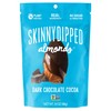 SKINNYDIPPED Dark Chocolate Cocoa Covered Almonds, 3.5 Ounce Resealable Bag,