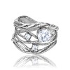 925 Sterling Silver Ring With White Round Clear Cubic Zirconia