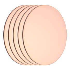 MECCANIXITY 5 Pcs Round Copper Plate, 100mm (3.94") Dia Pure Copper Sheets, 1mm(0.04") T2 Pure Copper Plates for Crafts, DIY, Electrical Repairs, Industrial Use