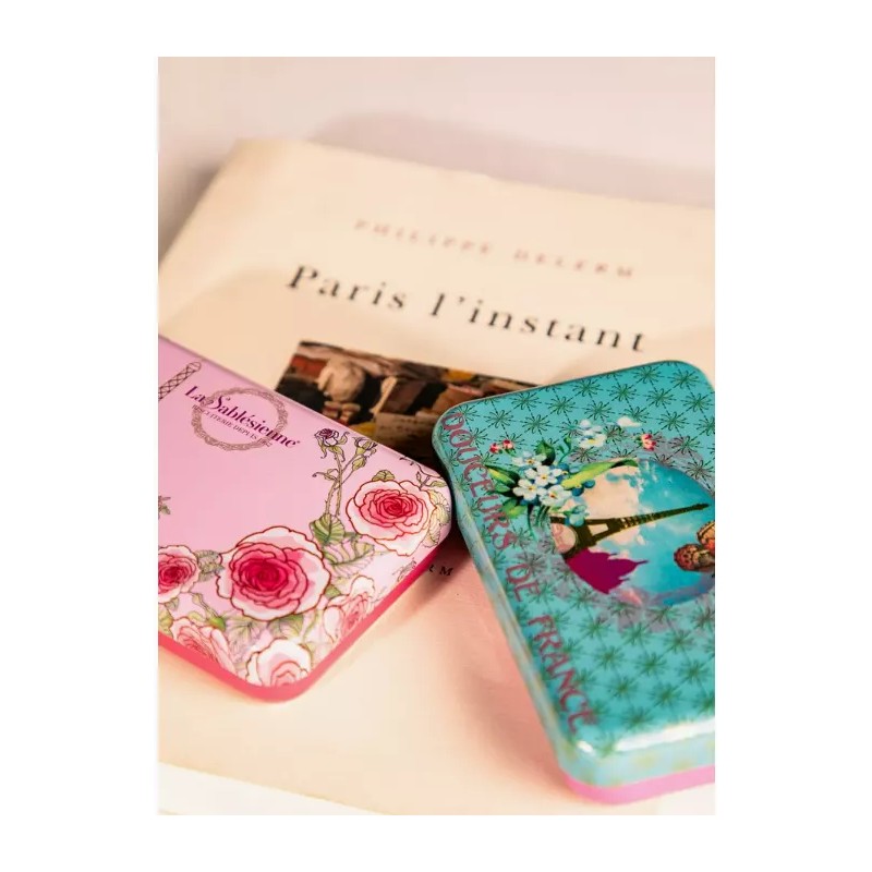 LA SABLESIENNE, SET OF 2, 'PARIS BLEU' FRENCH SHORTBREAD MINI