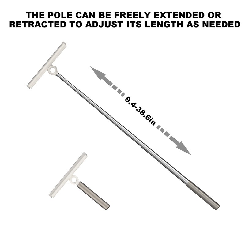 EHOMGUI Extendable Shower Squeegee for Glass Doors, Shower Squeegee with