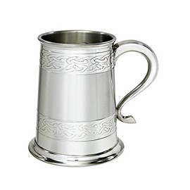 Wentworth Pewter Embossed Celtic Bands 1 Pint Pewter tankard, Birthday, Fathers Day, Wedding Gift
