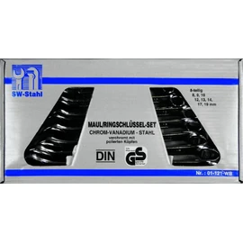SW-Stahl 01-121-WB Combination Spanner Set 8-19 mm, 8-Piece Combination Spanner I Double Spanner I Ring Spanner Set I Combination Spanner I Combination Spanner
