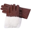 Harssidanzar Leather Gloves for Men, Winter 100% Rabbit Fur Lined