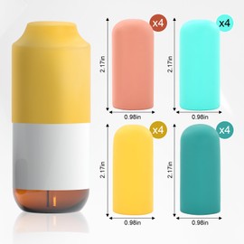 MVVM 16 Pack Silicone Bottle Covers for Travel,Travel Bottle Cover Leak Proof, and Leak Locks Toiletery Skins - Reusable Accessories for Secure Packing
