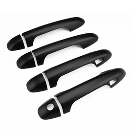 DLOVEG Exterior Door Handle Cover Compatible for 2016-2020 2021 2022 2023 Toyota Tacoma Accessories Door Handle Protectors for Tacoma (with 4 Smart Key Holes, Matte Black)