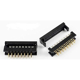 Connectors Pro 25-Pack IDC 2X8 16 Pins 2.54mm Male Dual Row Transition Plugs for 1.27mm Flat Ribbon Cable (FD-16P-25PK)