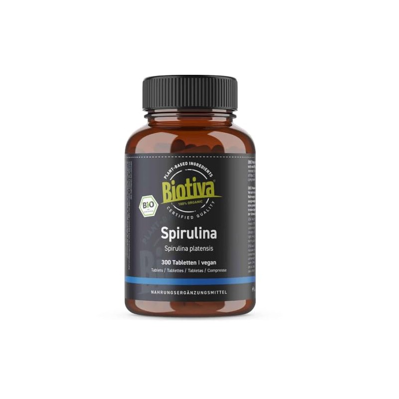 Organic Spirulina Tablets 500mg Pack of 300 I Premium quality