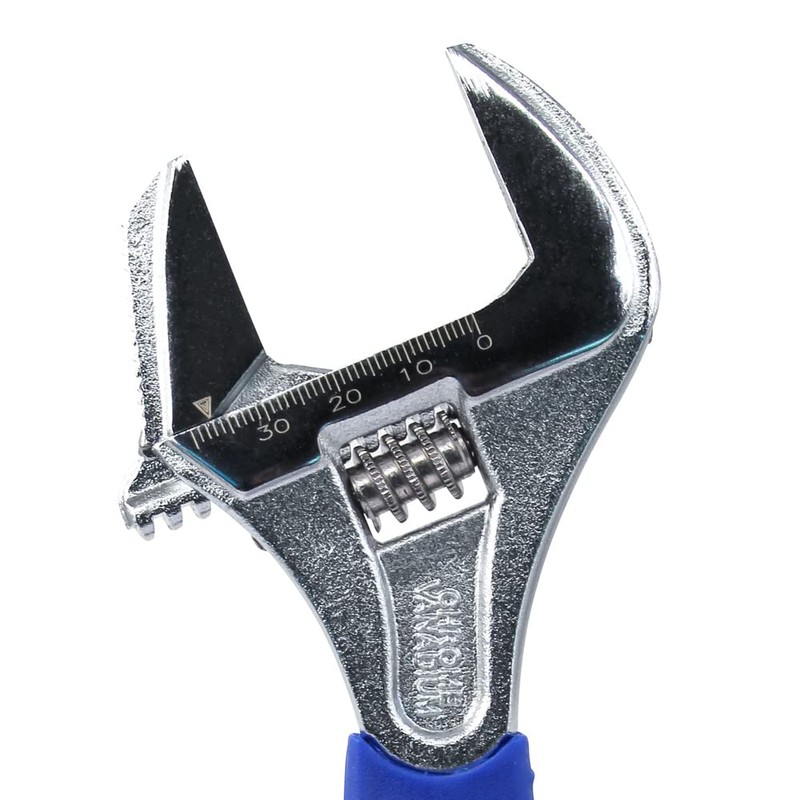 Faithfull Wide Mouth Adjustable Wrench Spanner 200mm (8in) 46mm Cap
