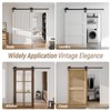 4-14FT Bypass Sliding Barn Door Hardware Kit Single Track System