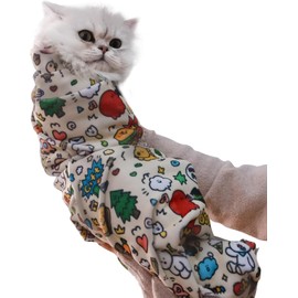 Drilidoy Cat Wrap for Cutting Nails,Self-Adhesive Velcro Cat Grooming Wrap,Anti-Escape,Anti-Scratch,Anti-Bite,Multifunctional Cat Grooming Bag for Calming & Holding Cat(XLarge)