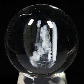 [Distributed in Stone Center] [Carved Figurine] Round Ball Artificial Crystal Approx. 50 mm Natural Stone Power Stone
