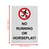 No Running Or Horseplay! Sign, 8.5 x 11 in" OSHA