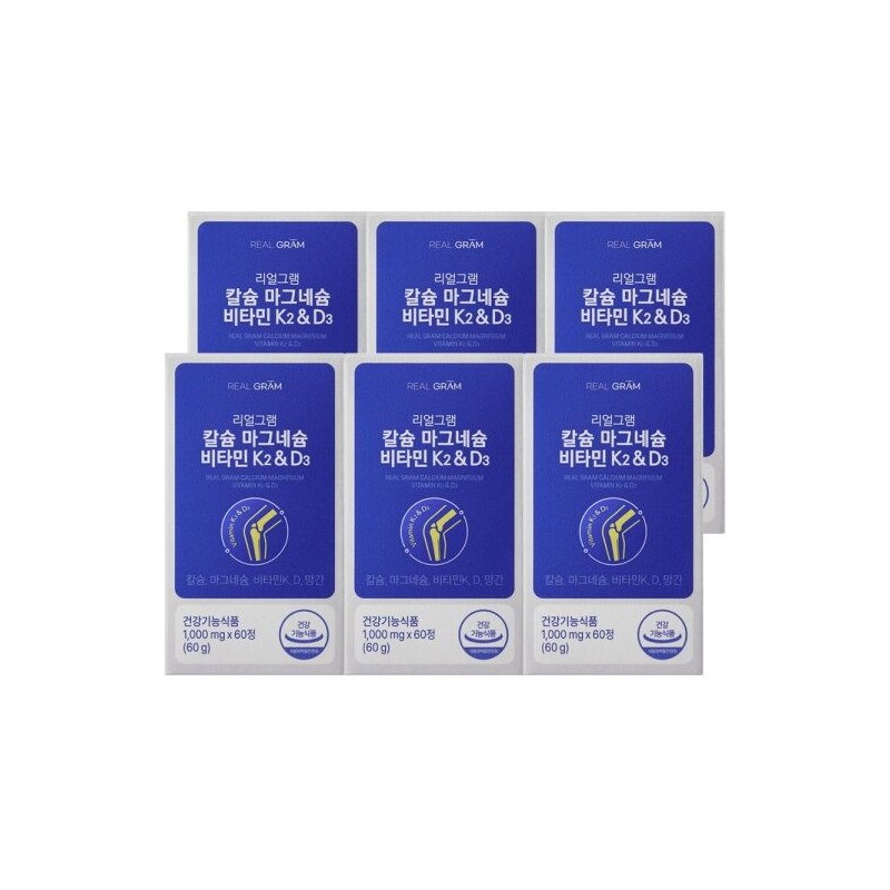 Realgram [Realgram] Calcium Magnesium Vitamin K2 & D3 1,000mg x
