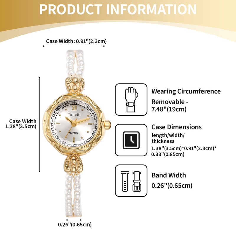 Avaner Women's Bracelet Wrist Watches: Ladies Gold Silver Vintage Retro