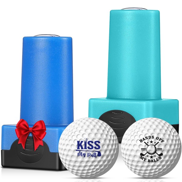 Gersoniel 2 Pack Golf Ball Stamp Self-Inking Golf Ball Stamp