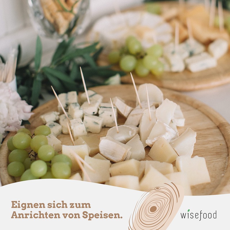 wisefood Toothpicks made of birch wood, 1000 pieces, loose, 6.5
